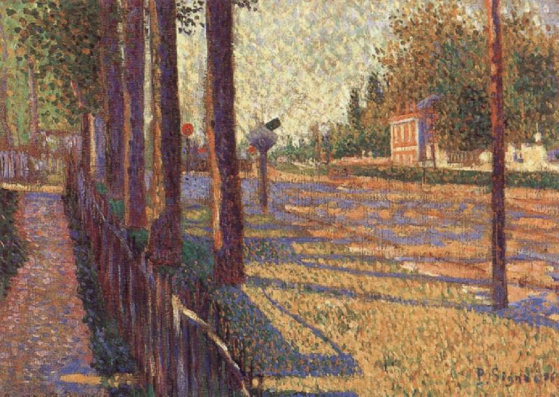 Paul Signac The Railway at Bois-Colombes oil painting image